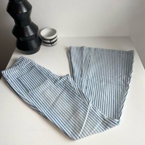 Pinstripe Super Flare Jeans